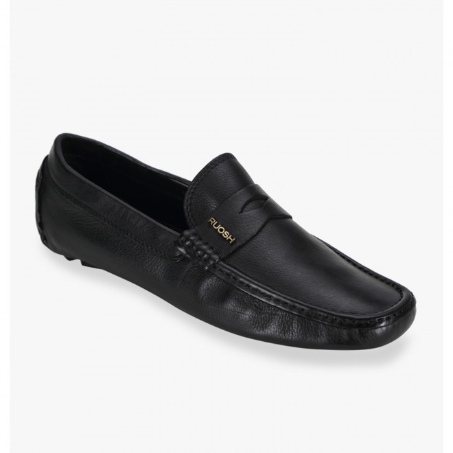 Ruosh Black Casual Loafers